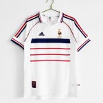 Günstige Fußballtrikots Frankreich Retro Auswärtstrikot 1998 Kurzarm